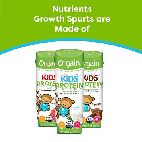 Orgain Organic Kids Protein Nutritional Shake, Vanilla - Great F
