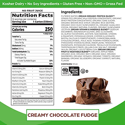Orgain Organic Nutritional Shake, Creamy Chocolate Fudge - Meal