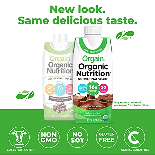 Orgain Organic Nutritional Shake, Creamy Chocolate Fudge - Meal