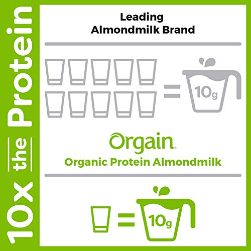 Orgain Organic Plant Based Protein Almond Milk, Unsweetened Vani