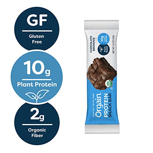Orgain Organic Plant Based Protein Bar, Chocolate Brownie - Vega