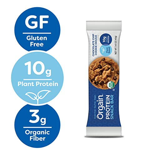 Orgain Organic Plant Based Protein Bar, Chocolate Chip Cookie Do