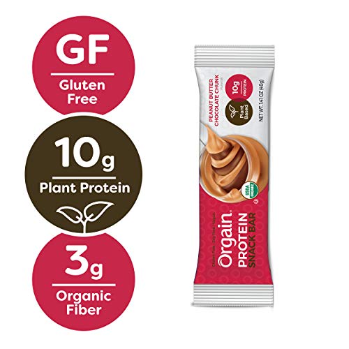 Orgain Organic Plant Based Protein Bar, Peanut Butter Chocolate