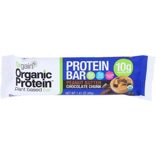 Orgain Organic Plant Based Protein Bar, Peanut Butter Chocolate