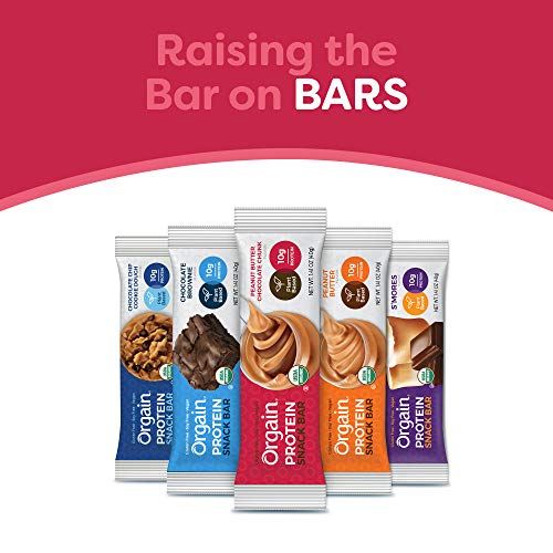 Orgain Organic Plant Based Protein Bar, Peanut Butter Chocolate