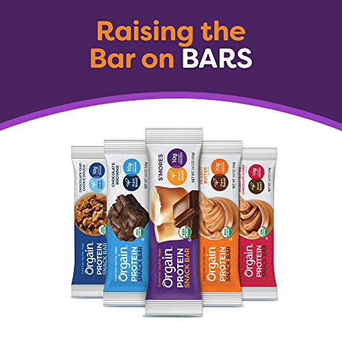 Orgain Organic Plant Based Protein Bar, Smores - Vegan, Gluten