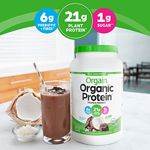 Orgain Organic Plant Based Protein Powder, Chocolate Coconut - V