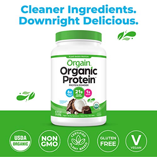 Orgain Organic Plant Based Protein Powder, Chocolate Coconut - V