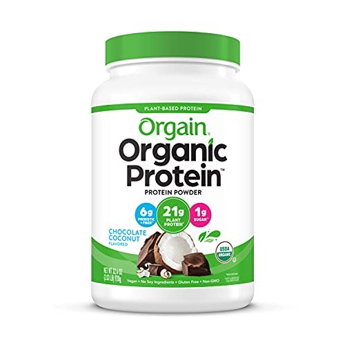 Orgain Organic Plant Based Protein Powder, Chocolate Coconut - V
