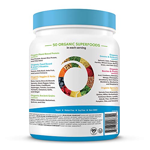 Orgain Organic Plant Based Protein + Superfoods Powder, Vanilla