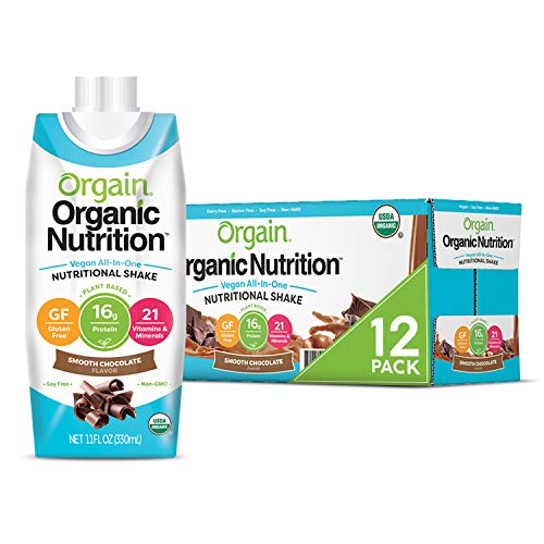 Orgain Organic Vegan Plant Based Nutritional Shake, Smooth Choco