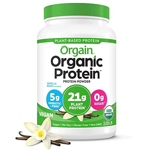 Orgain Organic Vegan Protein Powder, Vanilla Bean - 21g of Plant...