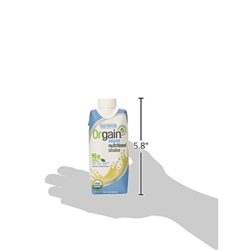 Orgain Vegan Nutritional Shake, Sweet Vanilla Bean, 11 Ounce Pa