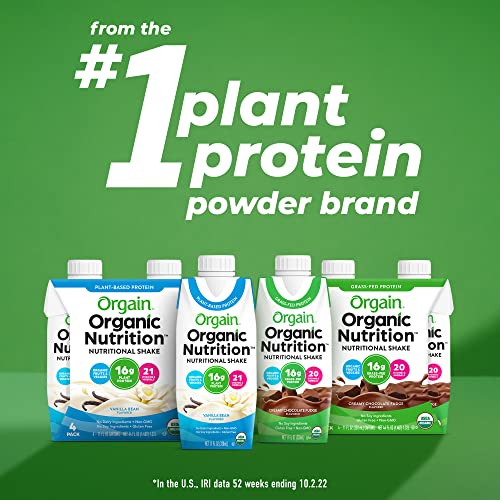 Orgain Vegan Protein Shakes, 20g of Plant Based Protein, Creamy ...
