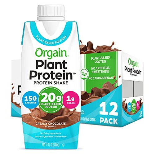 Orgain Vegan Protein Shakes, 20g of Plant Based Protein, Creamy ...