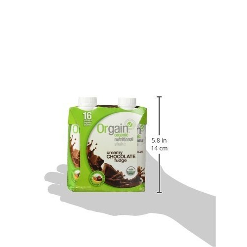 Organic Nutritional Shake Creamy Chocolate Fudge 4-Shakes 11 Ounces