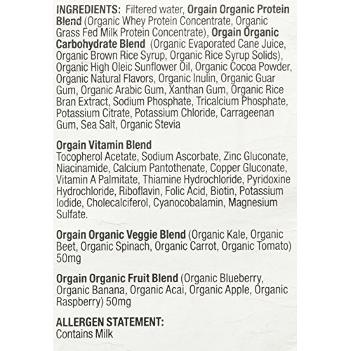 Organic Nutritional Shake Creamy Chocolate Fudge 4-Shakes 11 Ounces