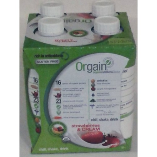 Strawberries And Cream Orgain Organic Nutritional Shake 4 Pack