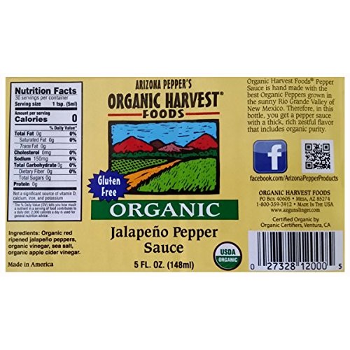 Organic Harvest Gluten Free Pepper Sauce Variety Pack - Jalapeno