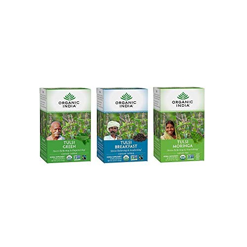 Organic India Energizing Tulsi Herbal Tea Favorites - Breakfast,