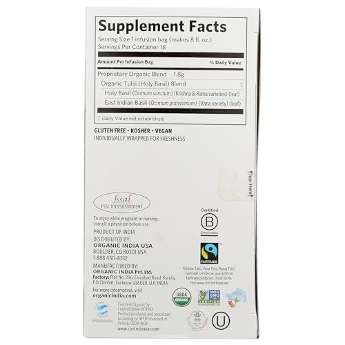 Organic India Tulsi, Original, 18 Count Box
