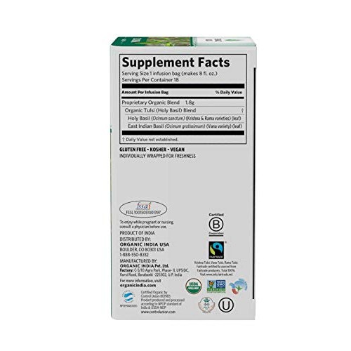 Organic India Tulsi Original Herbal Tea - Stress Relieving &Amp; Ene