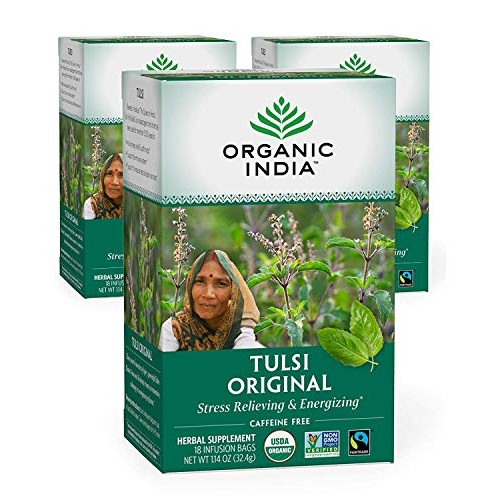 Organic India Tulsi Original Herbal Tea - Stress Relieving &Amp; Ene