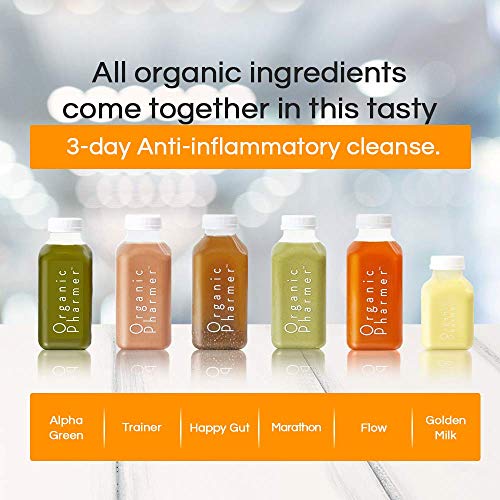 Organic 3-Day Cleanse, 3-Day Anti Inflammatory Juice Cleanse, Ve...