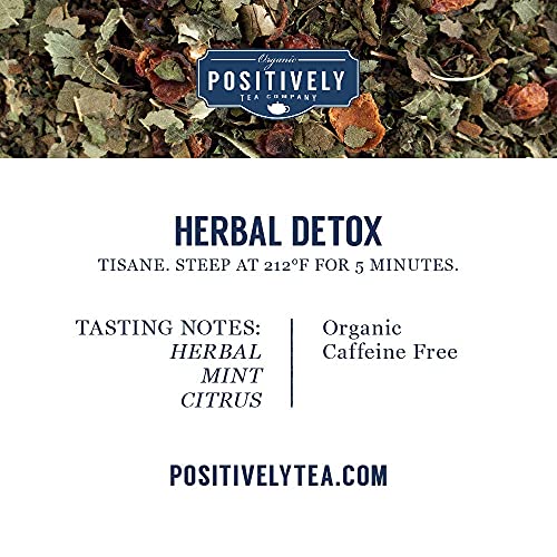 Positively Tea Company, Organic Herbal Detox, Herbal Tea, Loose