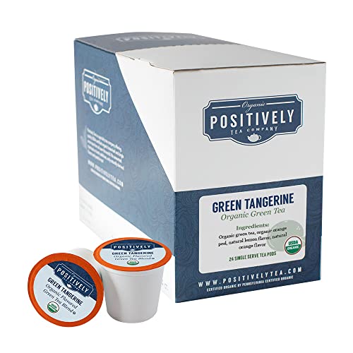 Organic Positively Tea Company, Green Tangerine Green Tea, K-Cup...