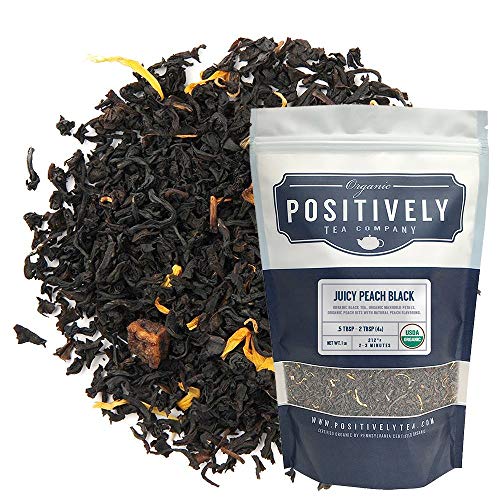 Organic Positively Tea Company, Juicy Peach Black Tea, Loose Lea