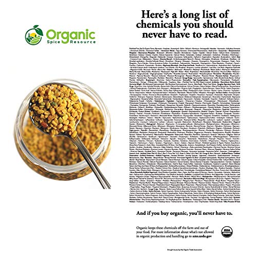 Organic Fenugreek Seeds | 8 Oz Or 226G | Lab Tested For Purity |