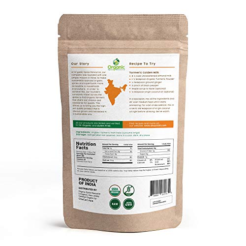 Organic Turmeric Root Powder | 8Oz Or 1 Lbs Or 2 Lbs | Lab Test