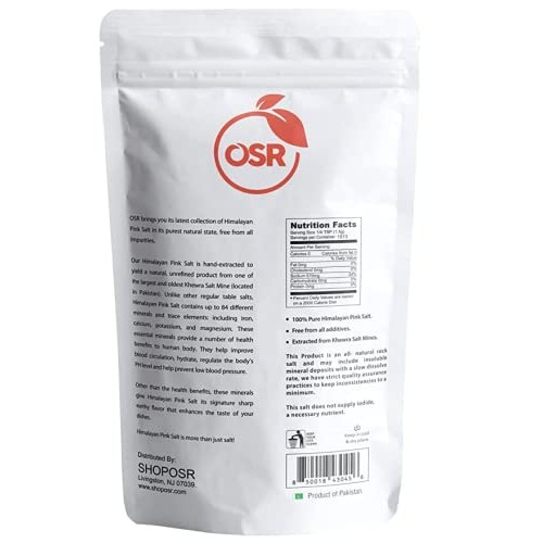 OSR Chef Himalayan Pink Salt | Fine 5 lbs Bag Pack of 1 | Hand...
