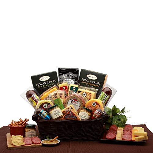 Italian Snacker Gourmet Meat And Cheese Gift Basket -Sausage And