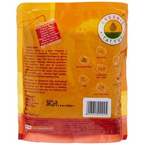Organic Tattva Yellow Split Lentils Mung Beans Moong Dal 500G