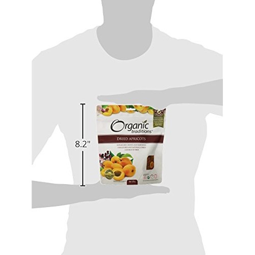 Organic Traditions Dried Organic, Apricots, 8 Ounce