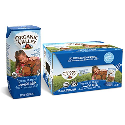 Organic Valley, Milk Boxes, Shelf Stable 1% Milk, Healthy Snacks