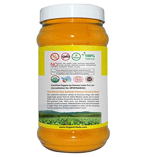 Organic Veda Turmeric Powder – 100% Pure And Organic Usda Certif