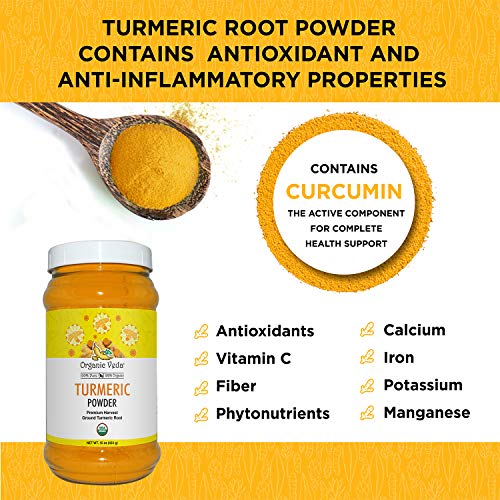 Organic Veda Turmeric Powder – 100% Pure And Organic Usda Certif