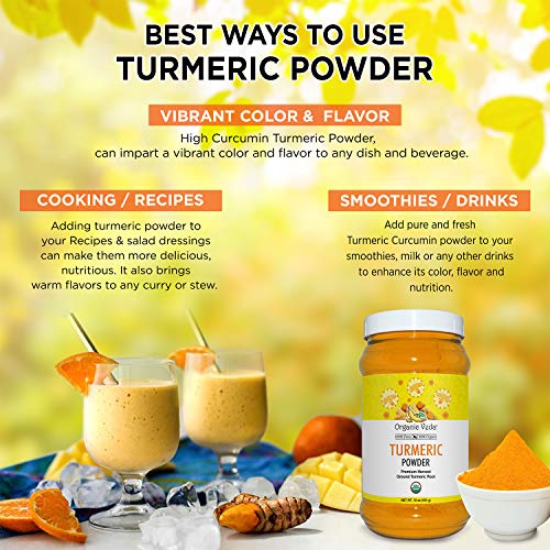 Organic Veda Turmeric Powder – 100% Pure And Organic Usda Certif
