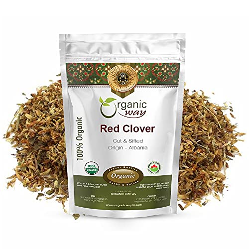 Organic Way Dried Red Clover | Herbal Tea Trifolium Pratense C