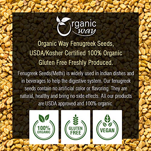 Organic Way Fenugreek Whole Methi Seeds Trigonella Foenum - Ad