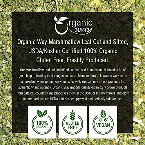 Organic Way Marshmallow Leaf Cut &Amp; Sifted Althaea Officinalis