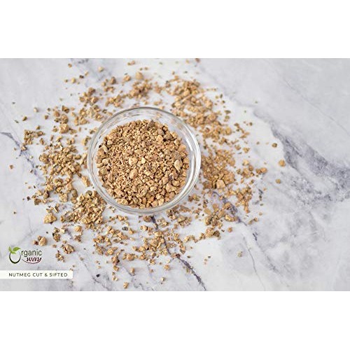 Organic Way Premium Ground Nutmeg Cut &Amp; Sifted Myristica Fragra