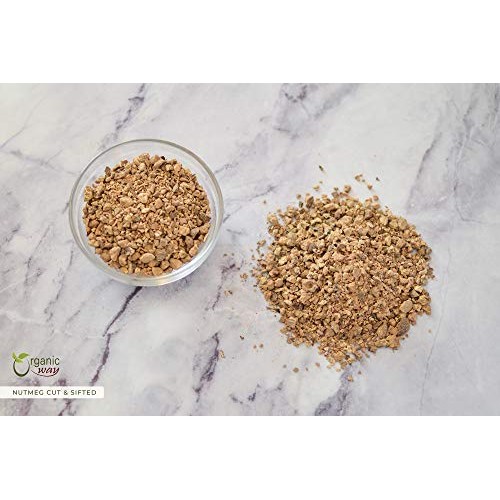 Organic Way Premium Ground Nutmeg Cut &Amp; Sifted Myristica Fragra