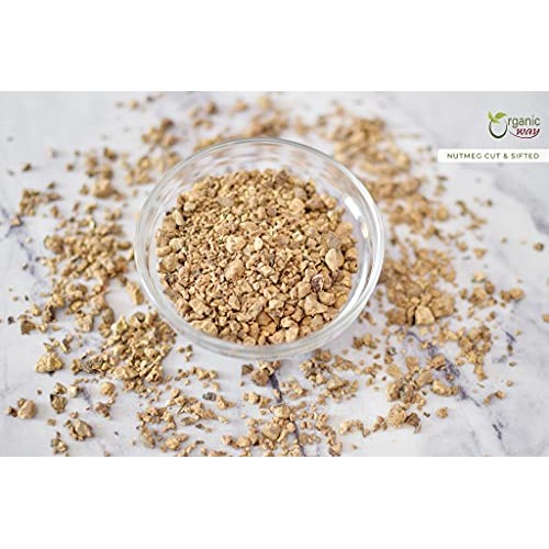 Organic Way Premium Ground Nutmeg Cut &Amp; Sifted Myristica Fragra