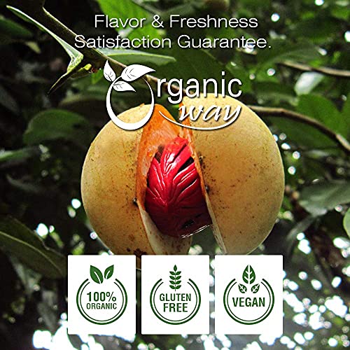 Organic Way Premium Ground Nutmeg Cut &Amp; Sifted Myristica Fragra