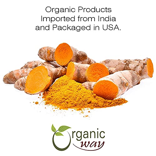 Organic Way Premium Turmeric/Haldi Root Cut &Amp; Sifted Curcuma Lo