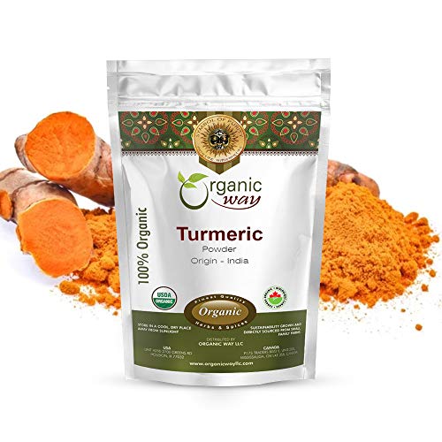 Organic Way Premium Turmeric/Haldi Root Powder Curcuma longa -...